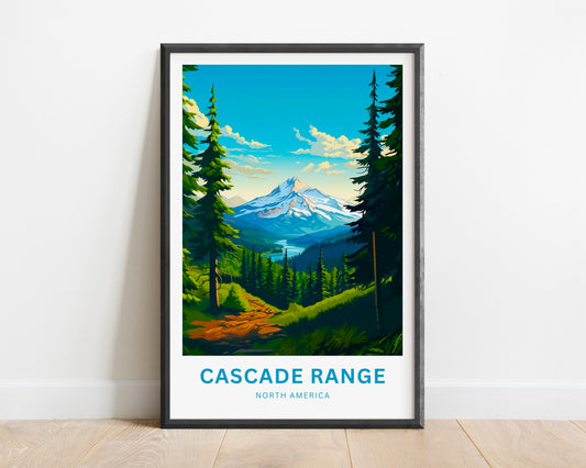 Cascade Range Travel Poster