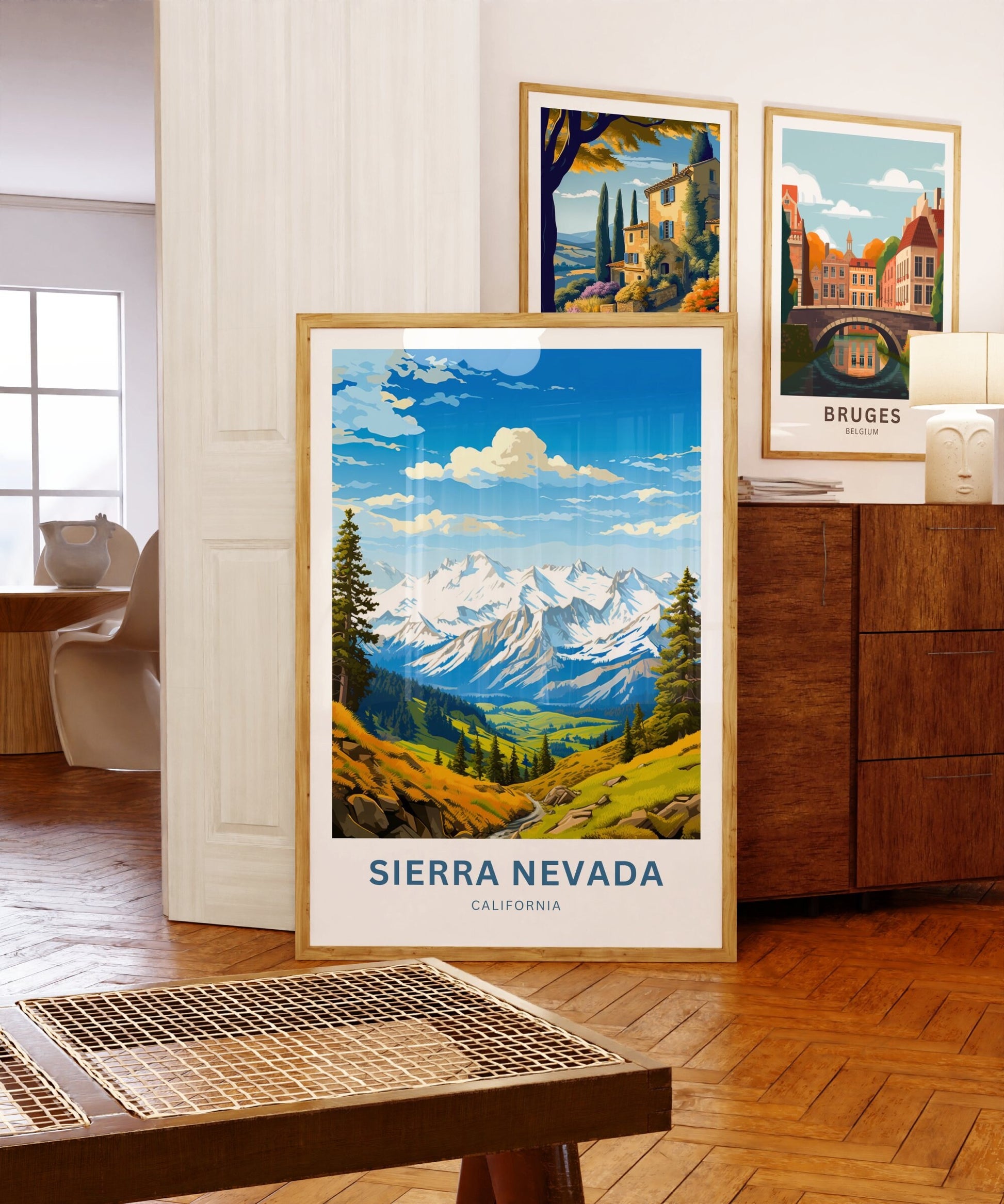 Sierra Nevada Travel Print - Sierra Nevada poster, California Wall Art, Framed present, Gift California Present - TravelTreasureCo