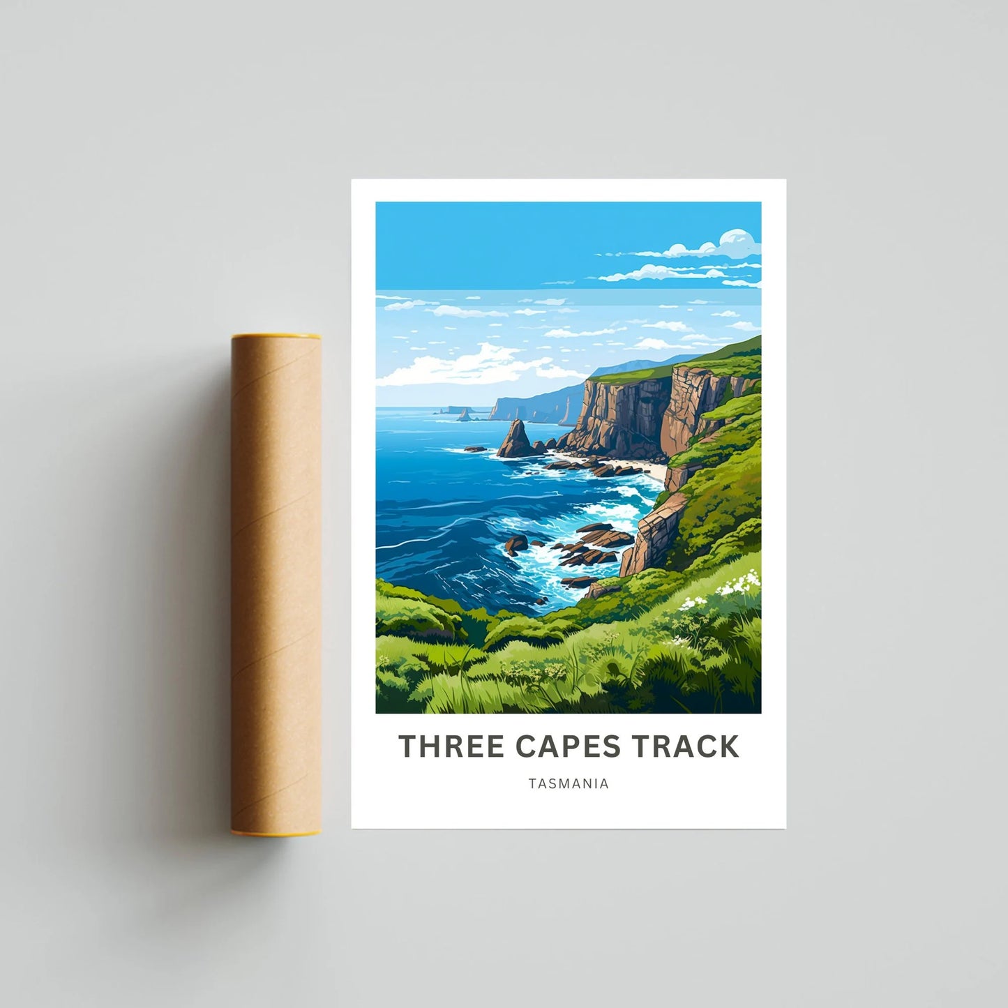 Three Capes Track Travel Poster