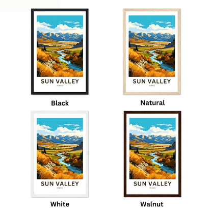 Sun Valley Travel Print - Sun Valley poster, Idaho Wall Art, Framed present, Gift Idaho Present - TravelTreasureCo