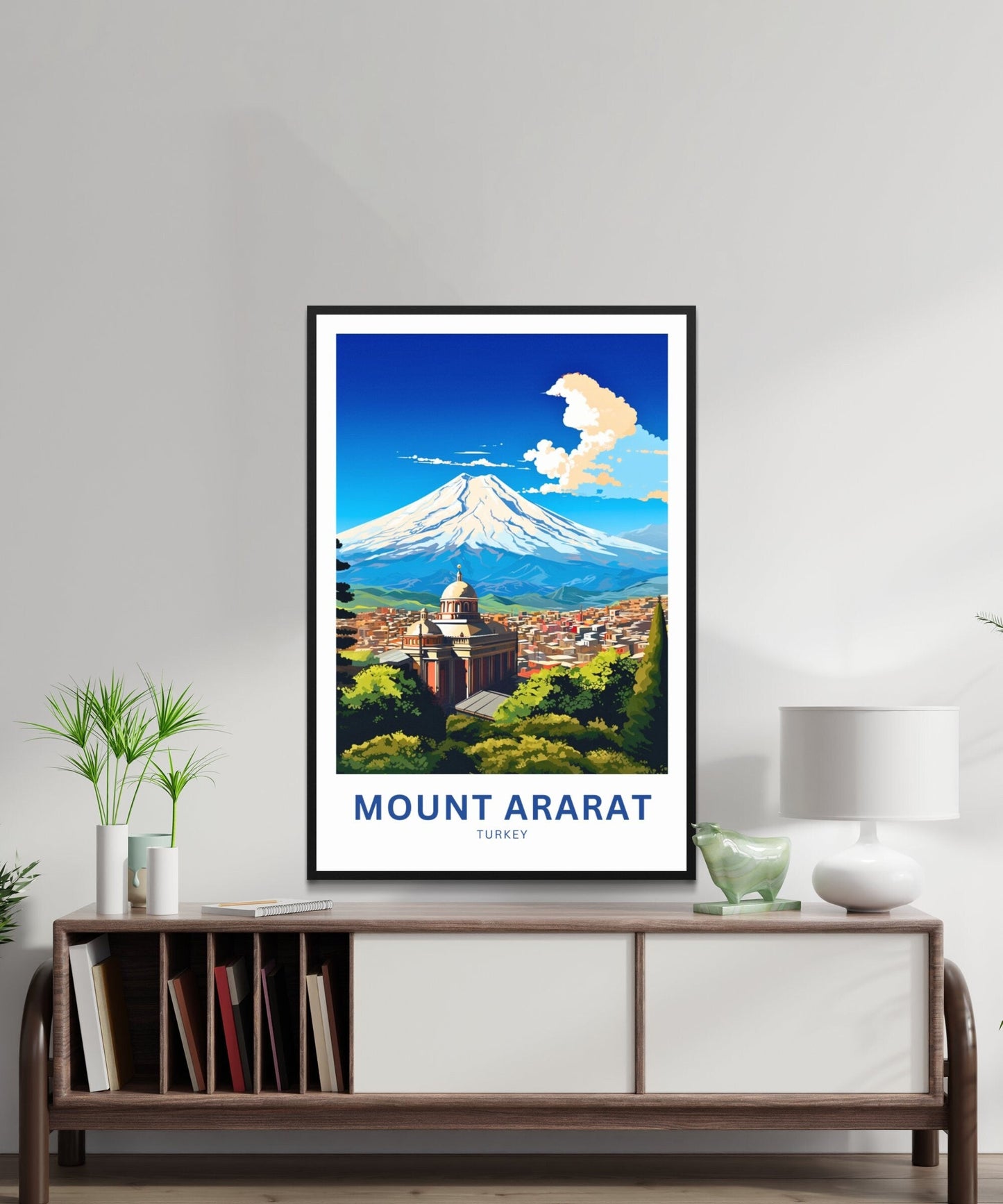 Mount Ararat Travel Print - Mount Ararat poster, Turkey Wall Art, Framed present, Gift Turkey States Present - TravelTreasureCo