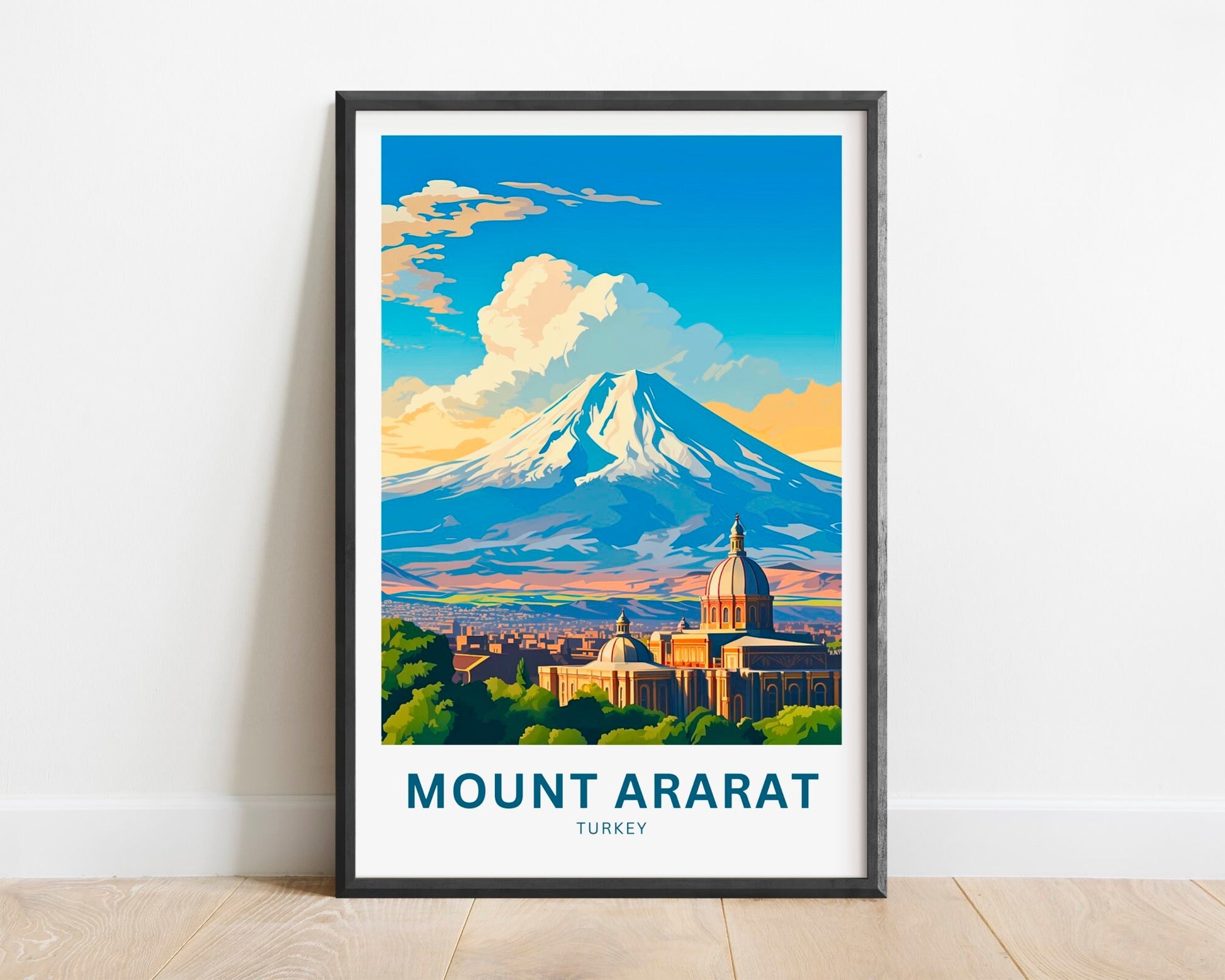 Mount Ararat Travel Print - Mount Ararat poster, Turkey Wall Art, Framed present, Gift Turkey States Present - TravelTreasureCo