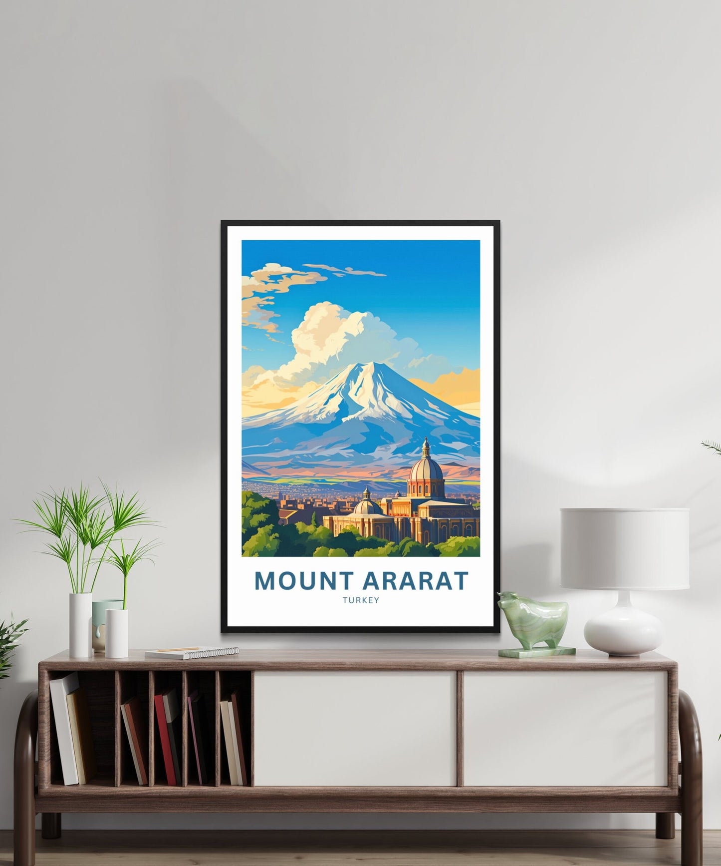 Mount Ararat Travel Print - Mount Ararat poster, Turkey Wall Art, Framed present, Gift Turkey States Present - TravelTreasureCo