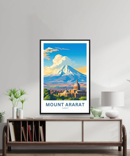 Mount Ararat Travel Print - Mount Ararat poster, Turkey Wall Art, Framed present, Gift Turkey States Present - TravelTreasureCo