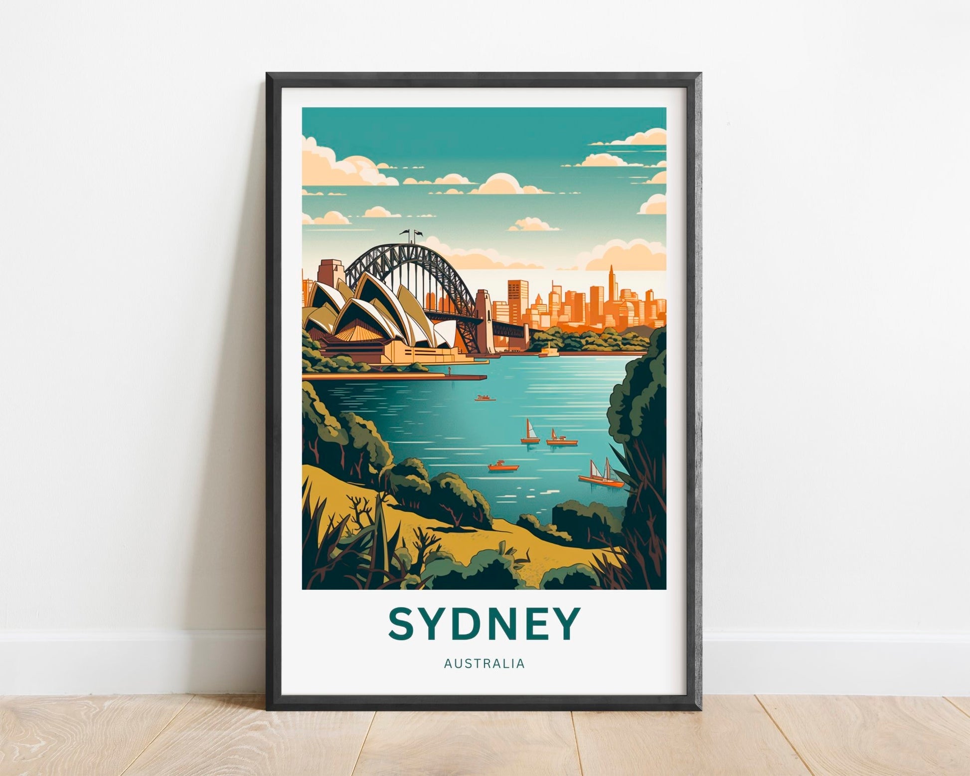 Sydney Travel Print - Sydney poster, Australia Wall Art, Framed present, Gift Australia Present - TravelTreasureCo