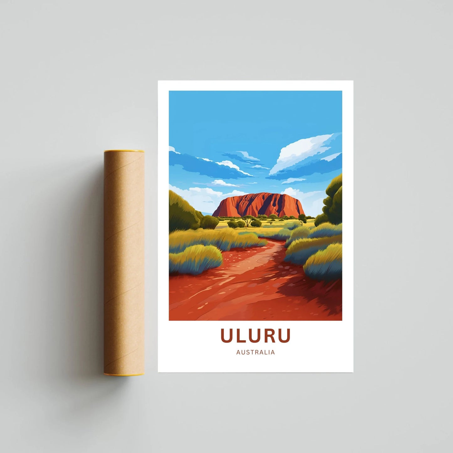 Uluru Travel Poster