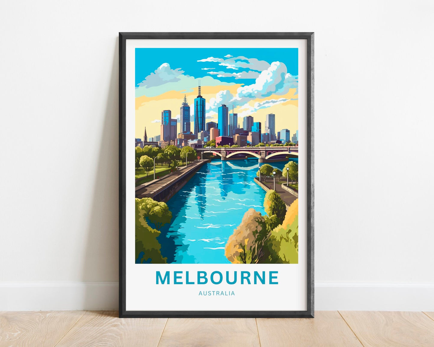 Melbourne Travel Poster