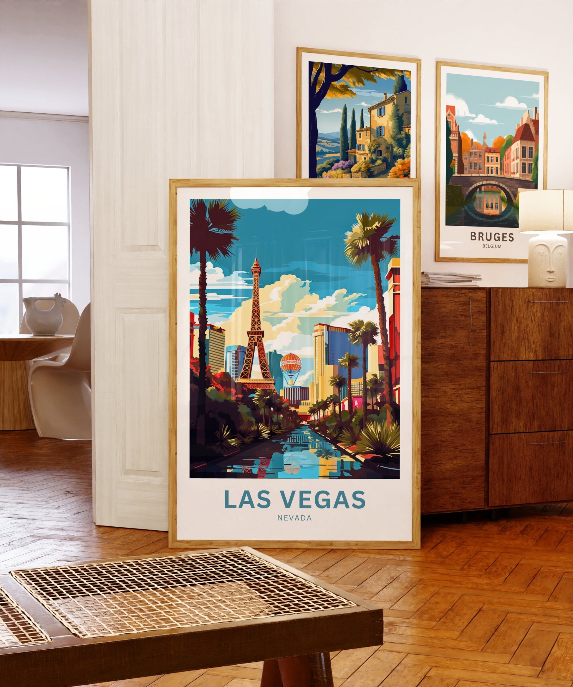 Las Vegas Travel Print - Las Vegas poster, Nevada Wall Art, Framed present, Gift Nevada Present - TravelTreasureCo