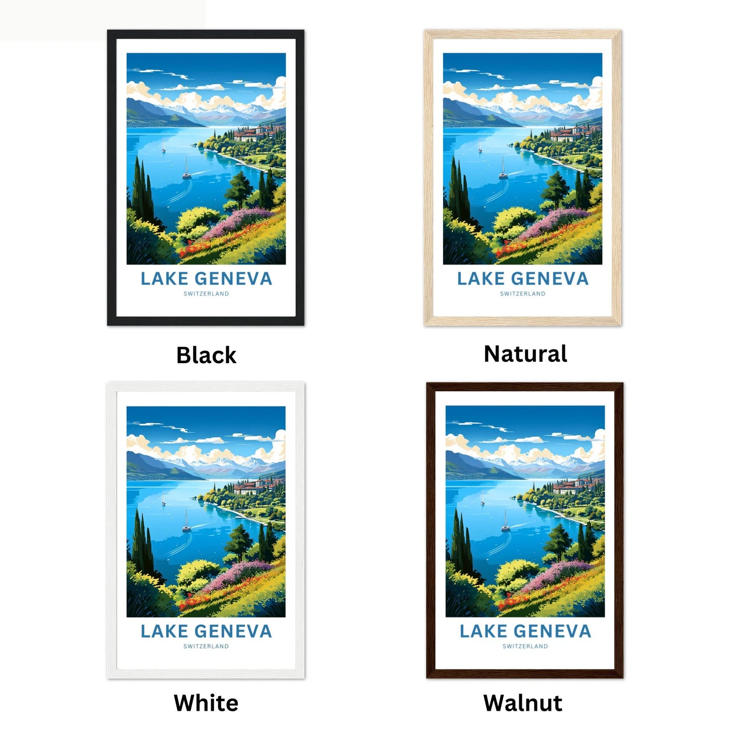 Lake Geneva Travel Poster