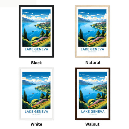 Lake Geneva Travel Poster