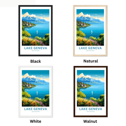 Lake Geneva Travel Poster