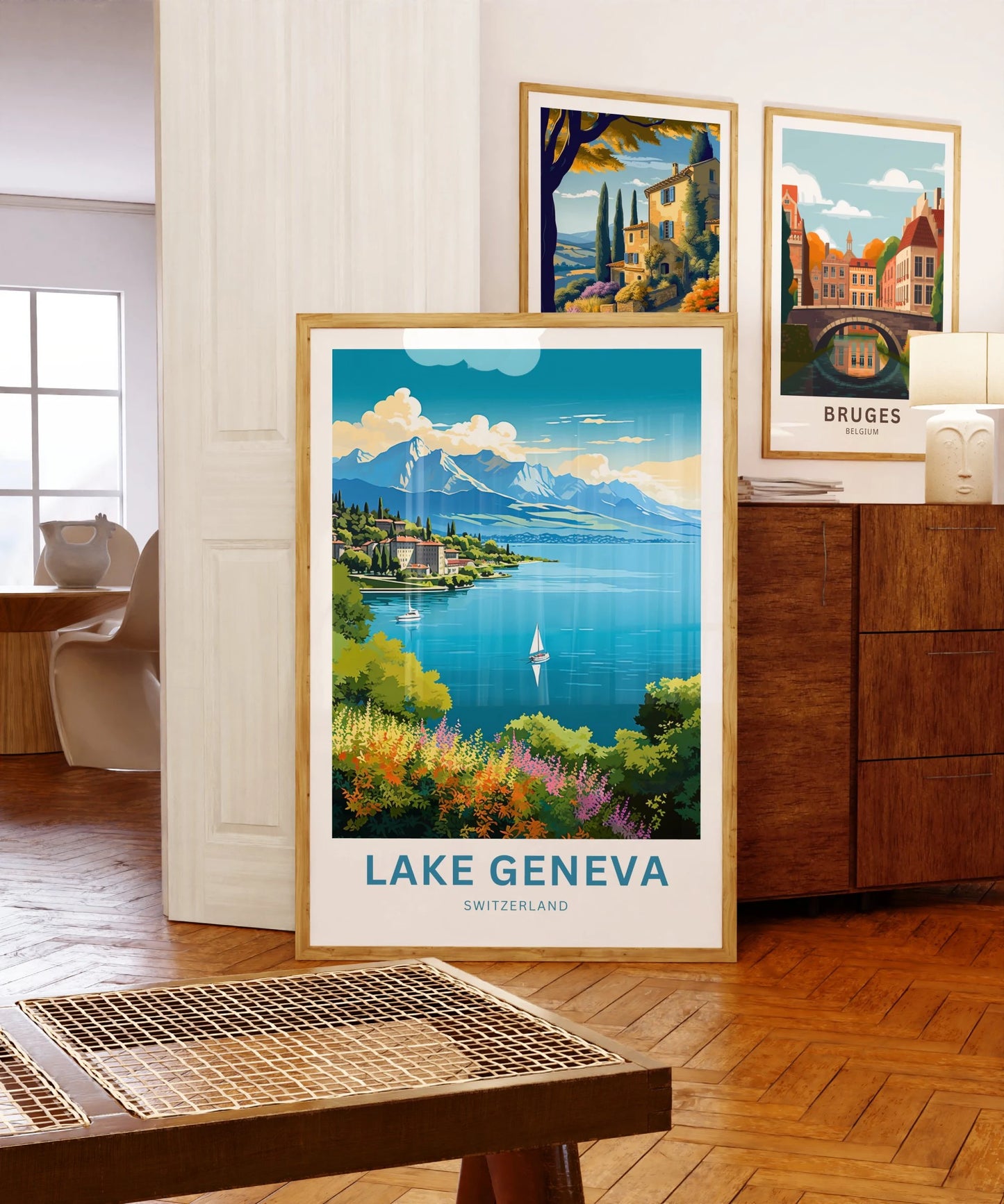 Lake Geneva Travel Poster