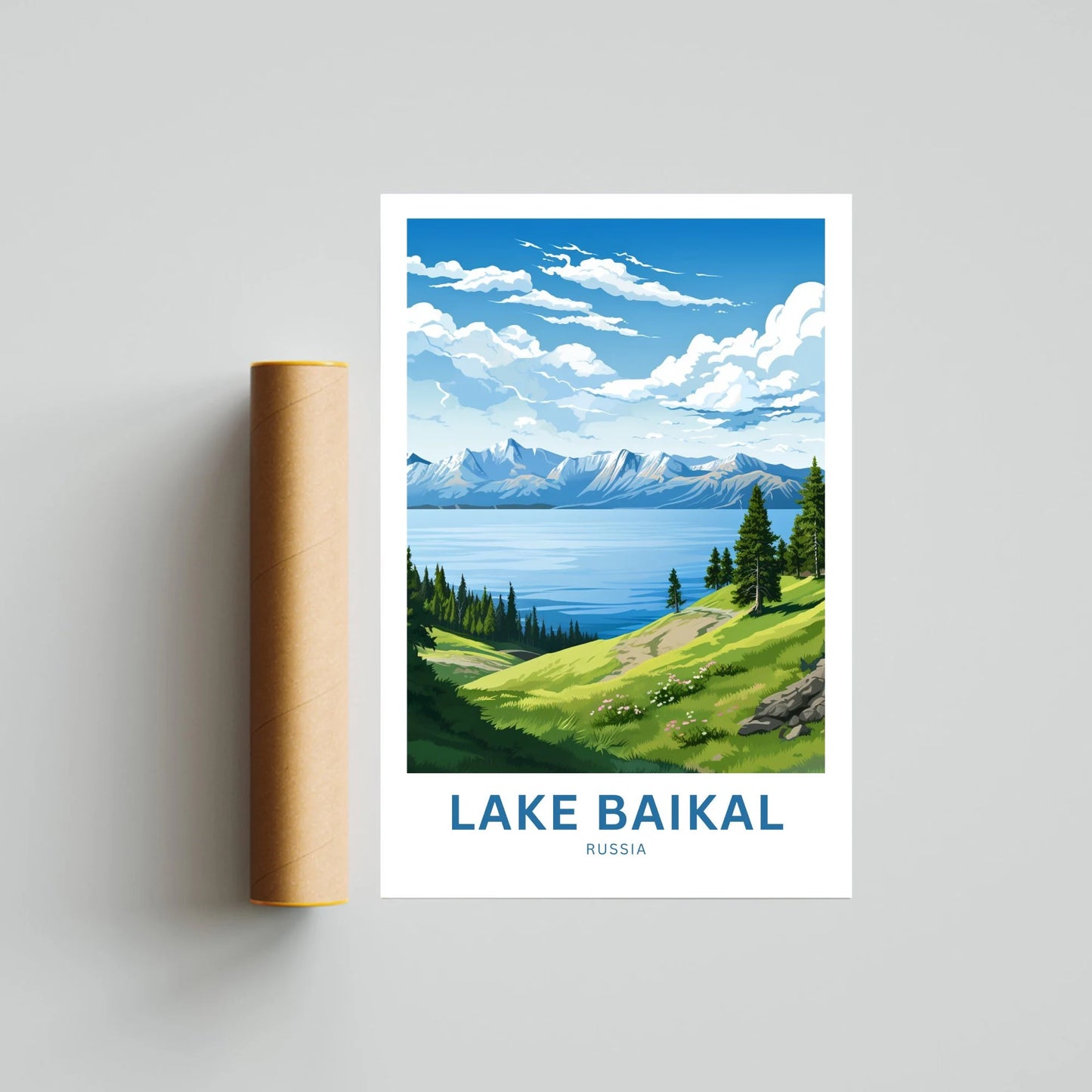 Lake Baikal Travel Poster