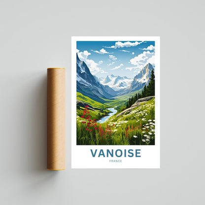 Vanoise Travel Print - Vanoise poster, France Wall Art, Framed present, Gift France Present - TravelTreasureCo