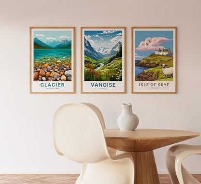 Vanoise Travel Print - Vanoise poster, France Wall Art, Framed present, Gift France Present - TravelTreasureCo