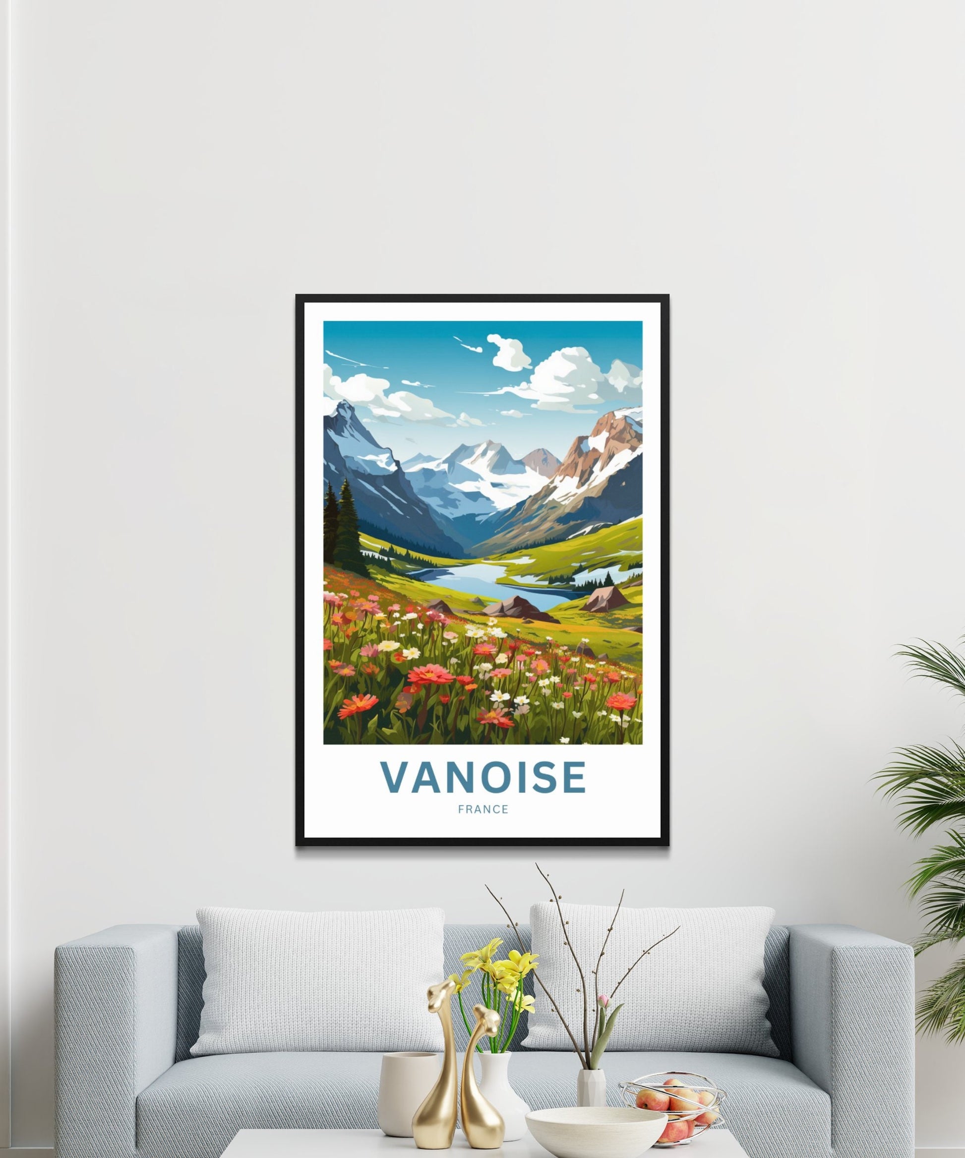 Vanoise Travel Print - Vanoise poster, France Wall Art, Framed present, Gift France Present - TravelTreasureCo