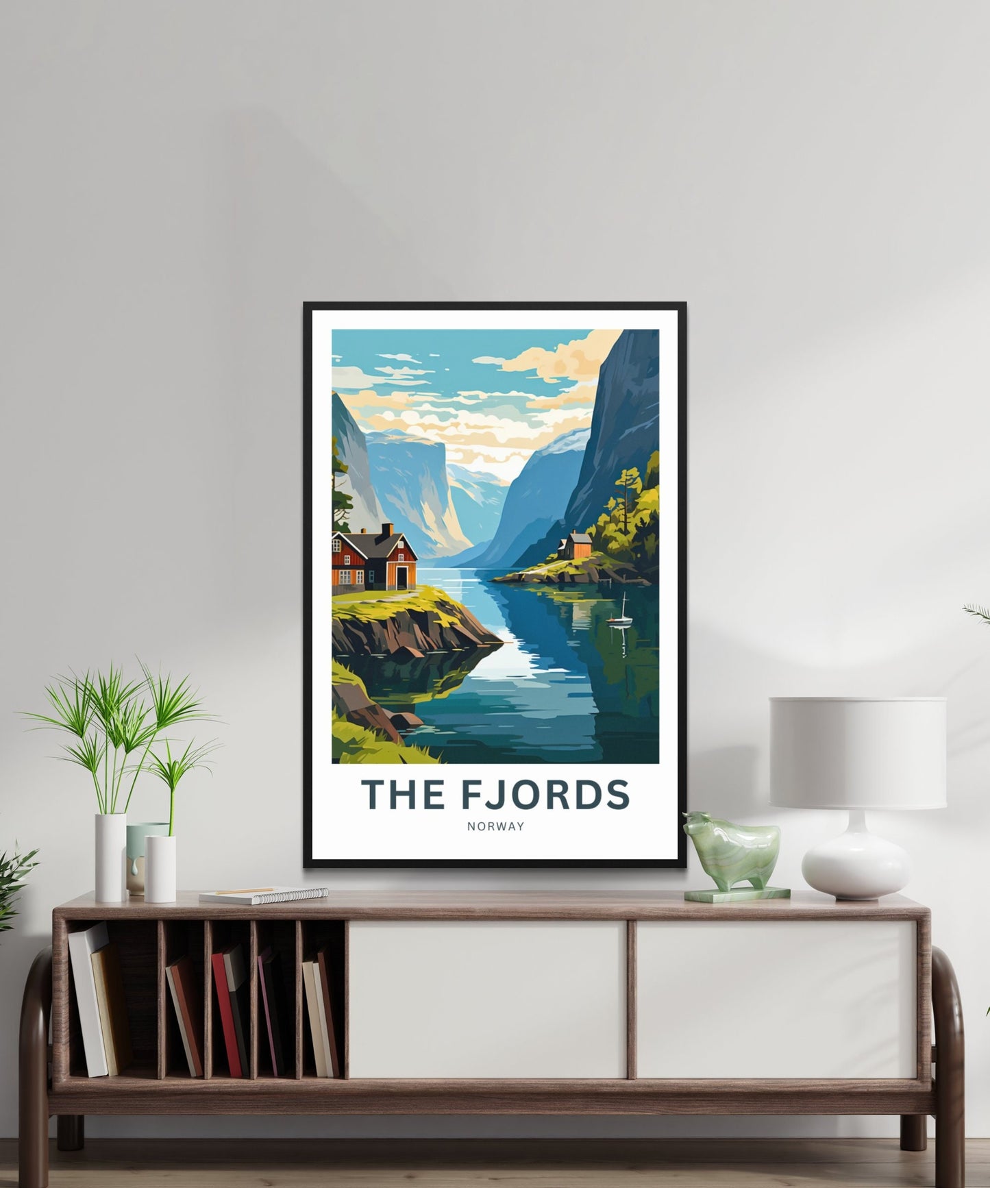 The Fjords Travel Print - The Fjords poster, Norway Wall Art, Framed present, Gift Europe Present - TravelTreasureCo