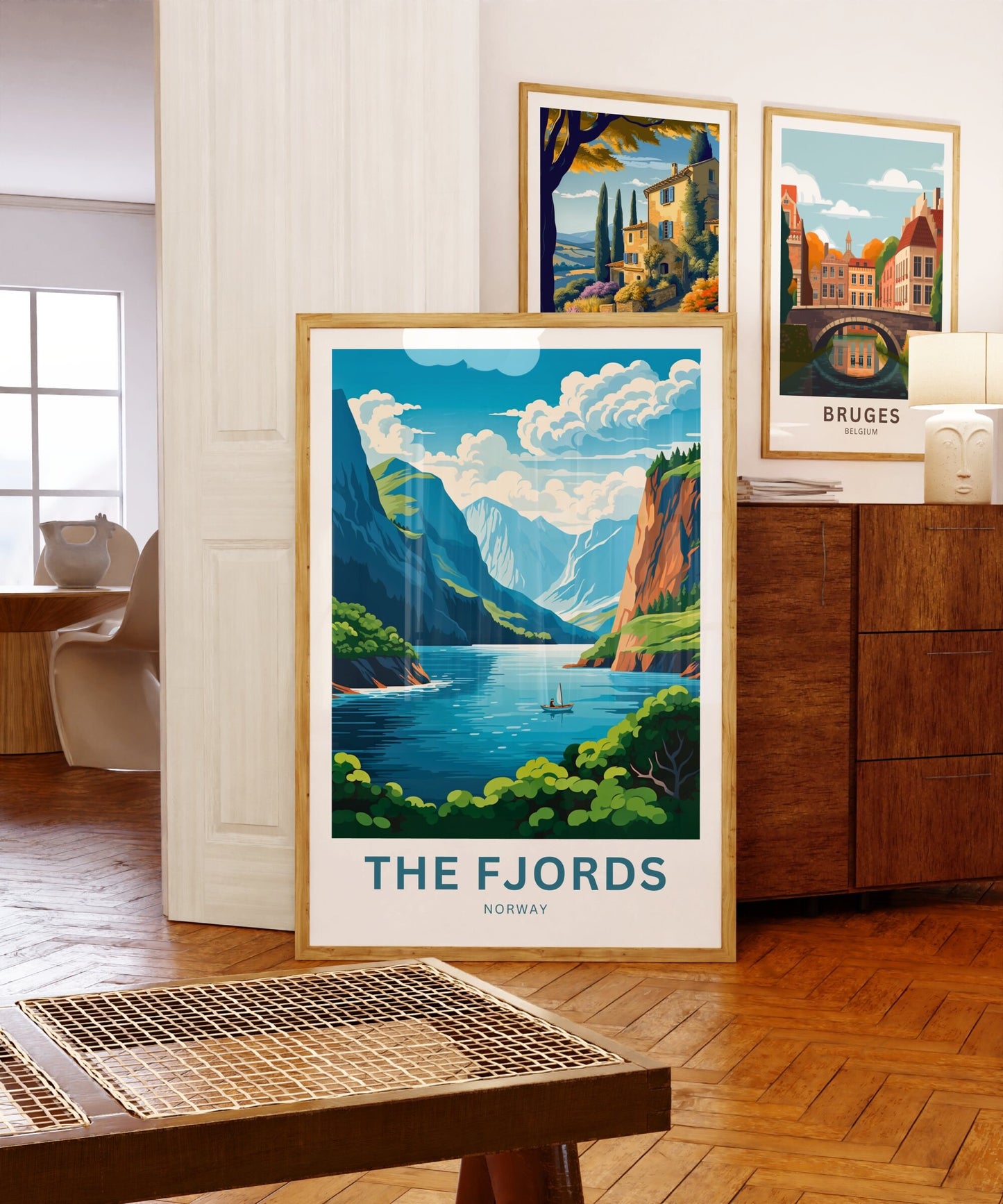 The Fjords Travel Print - The Fjords poster, Norway Wall Art, Framed present, Gift Europe Present - TravelTreasureCo