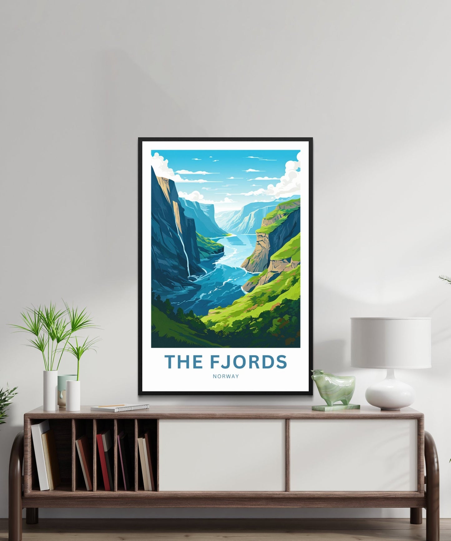 The Fjords Travel Print - The Fjords poster, Norway Wall Art, Framed present, Gift Europe Present - TravelTreasureCo