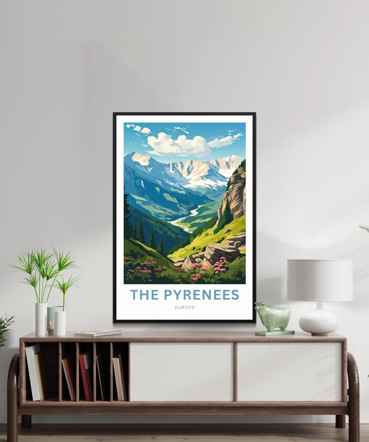 The Pyrenees Travel Poster