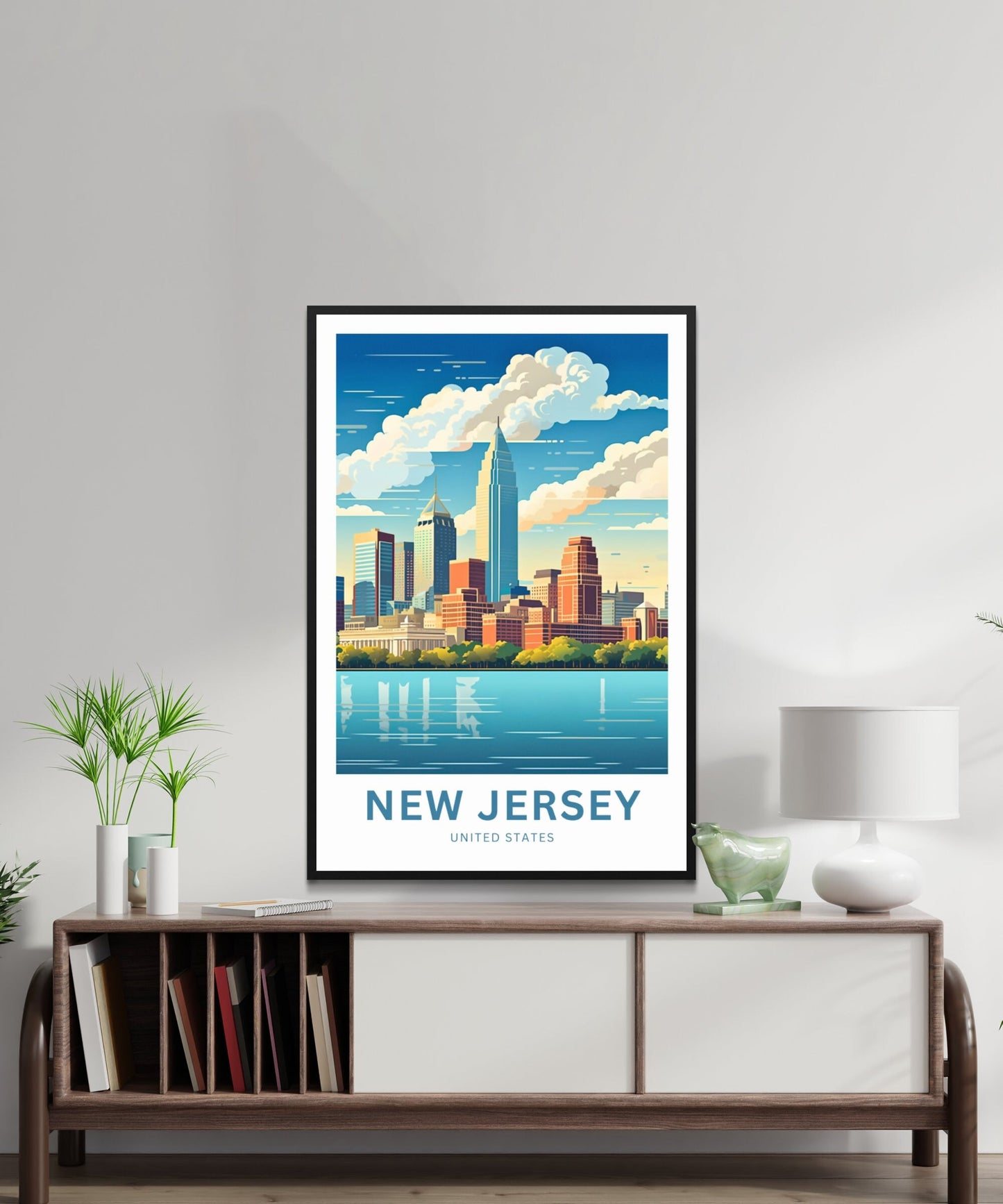 New Jersey Travel Print - New Jersey poster, United States Wall Art, Framed present, Gift United States Present - TravelTreasureCo