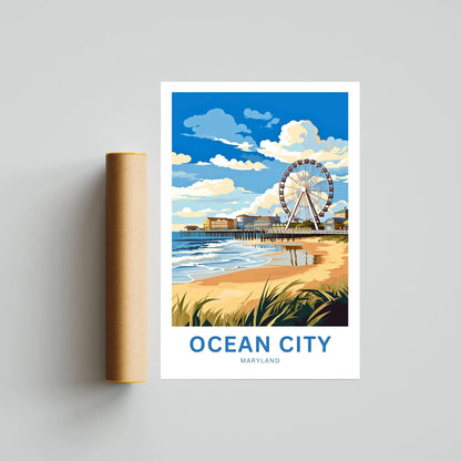 Ocean City Travel Poster