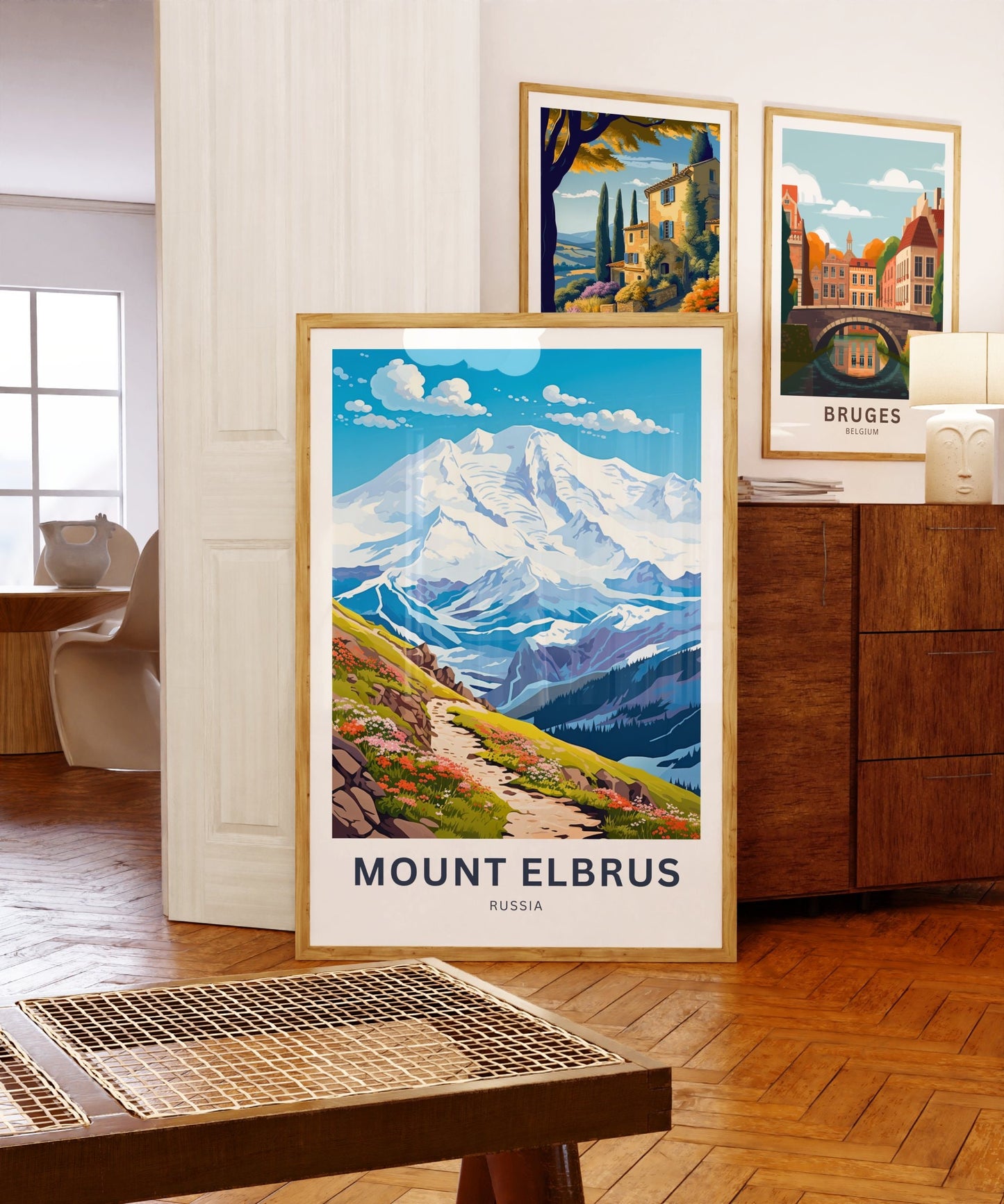 Mount Elbrus Travel Print - Mount Elbrus poster, Russia Wall Art, Framed present, Gift Russia Present - TravelTreasureCo