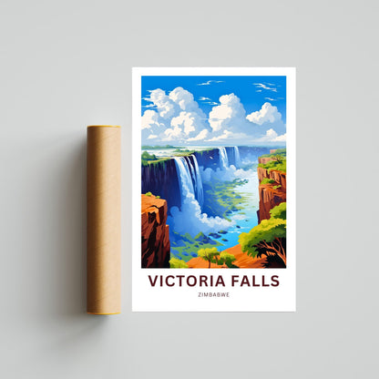 Victoria Falls Travel Poster