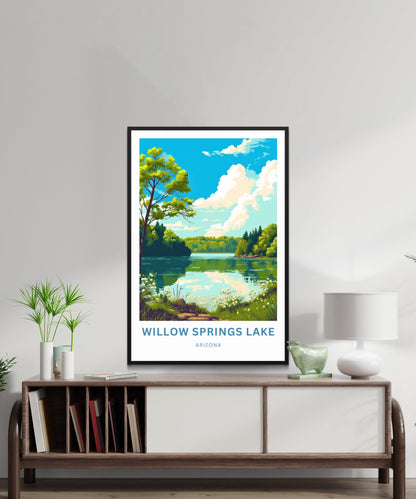 Willow Springs Lake Travel Print - Willow Springs Lake poster, Arizona Wall Art, Framed present, Gift Arizona Present - TravelTreasureCo