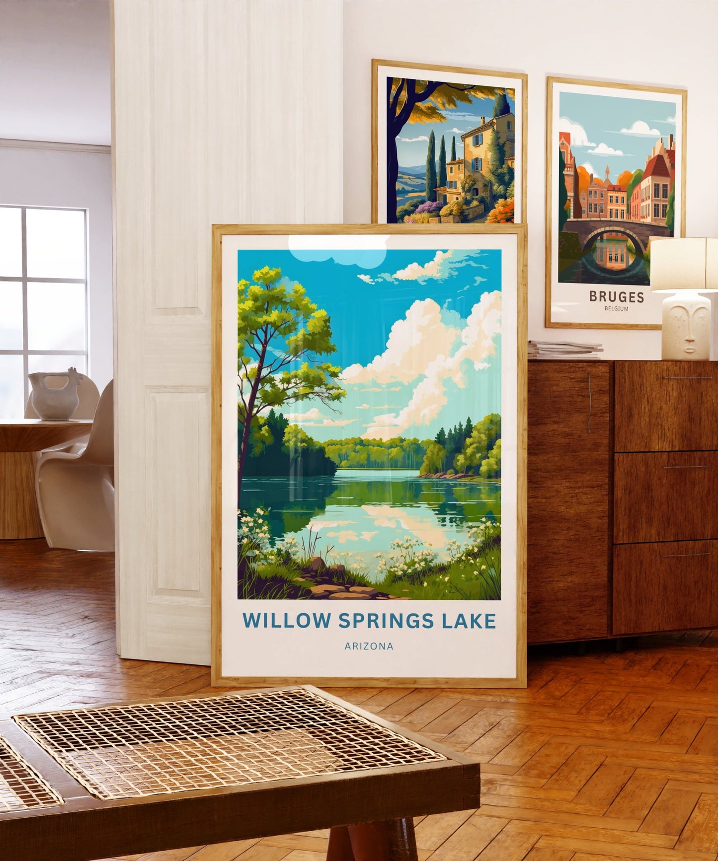 Willow Springs Lake Travel Print - Willow Springs Lake poster, Arizona Wall Art, Framed present, Gift Arizona Present - TravelTreasureCo