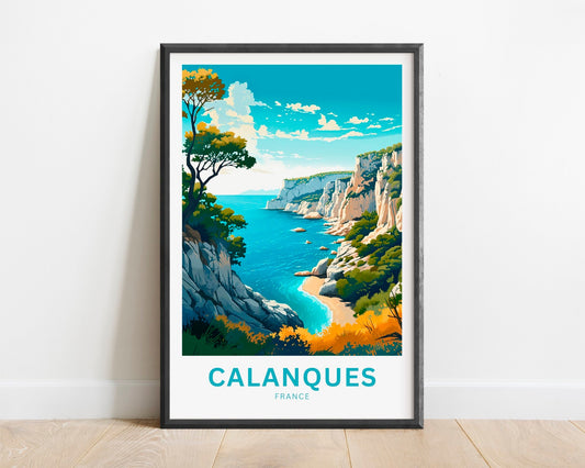 Calanques Travel Print - Calanques poster, France Wall Art, Framed present, Gift France Present - TravelTreasureCo