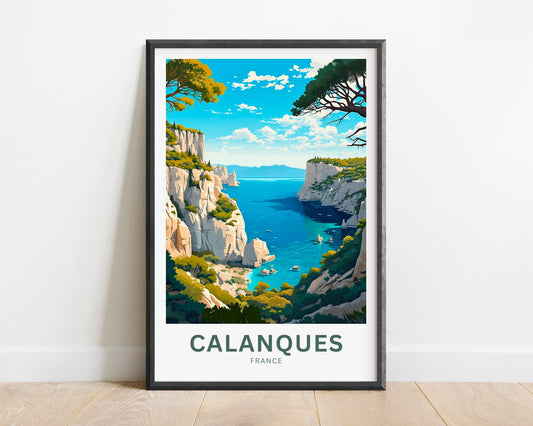 Calanques Travel Print - Calanques poster, France Wall Art, Framed present, Gift France Present - TravelTreasureCo