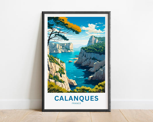 Calanques Travel Print - Calanques poster, France Wall Art, Framed present, Gift France Present - TravelTreasureCo