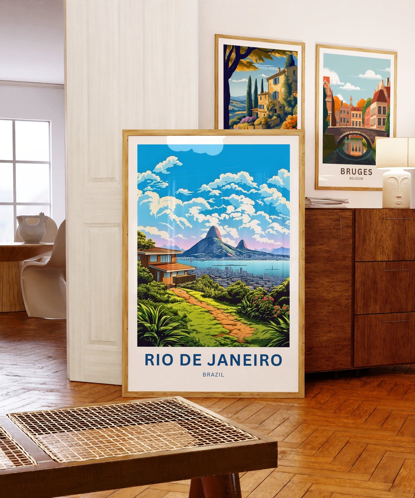 Rio De Janiero Travel Print - Rio De Janiero poster, Brazil Wall Art, Framed present, Gift Brazil Present - TravelTreasureCo