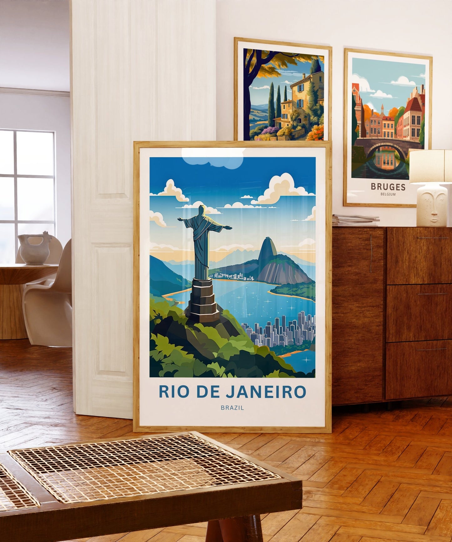 Rio De Janiero Travel Print - Rio De Janiero poster, Brazil Wall Art, Framed present, Gift Brazil Present - TravelTreasureCo