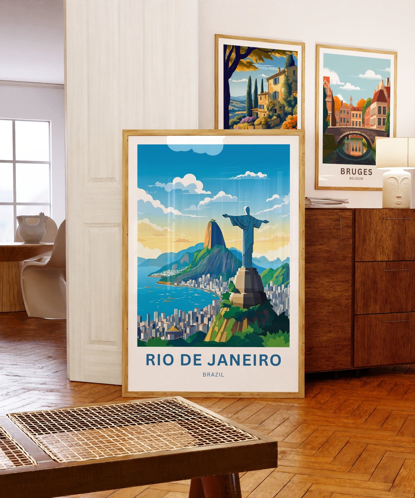 Rio De Janiero Travel Print - Rio De Janiero poster, Brazil Wall Art, Framed present, Gift Brazil Present - TravelTreasureCo