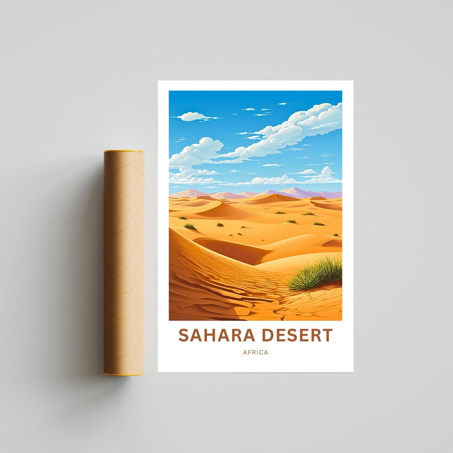 Sahara Desert Travel Print - Sahara Desert poster, Africa Wall Art, Framed present, Gift Africa Present - TravelTreasureCo