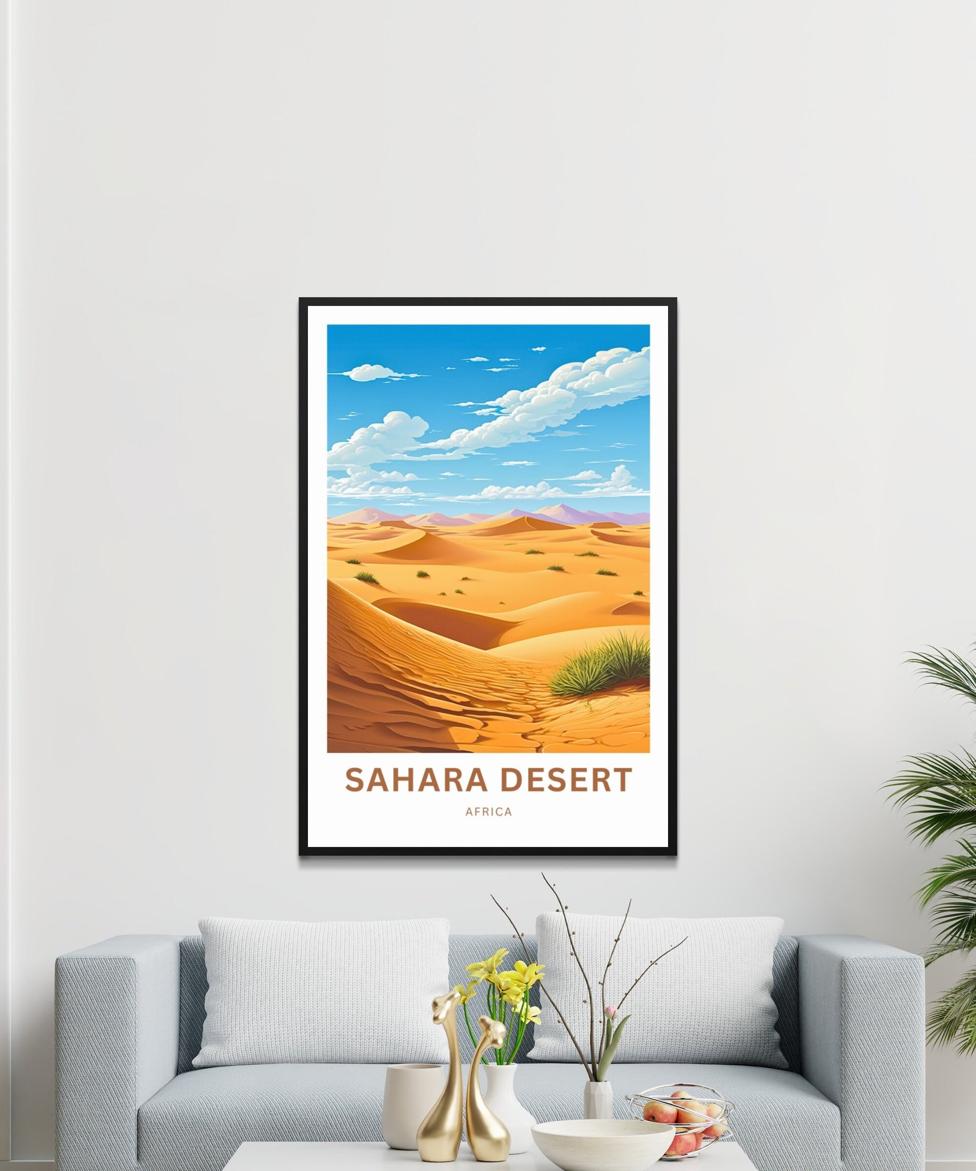 Sahara Desert Travel Print - Sahara Desert poster, Africa Wall Art, Framed present, Gift Africa Present - TravelTreasureCo