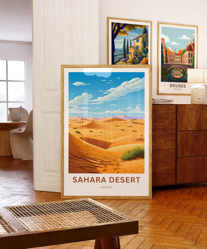 Sahara Desert Travel Print - Sahara Desert poster, Africa Wall Art, Framed present, Gift Africa Present - TravelTreasureCo