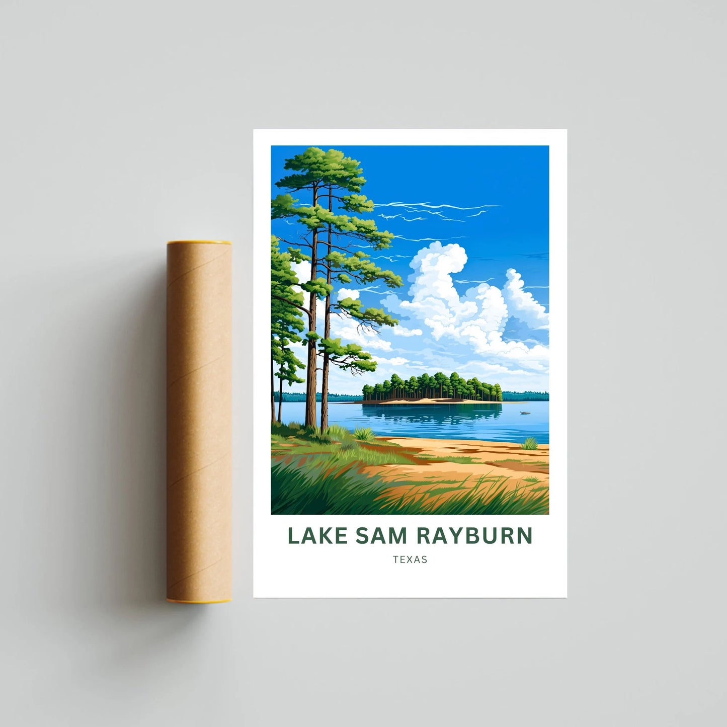 Lake Sam Rayburn Travel Poster
