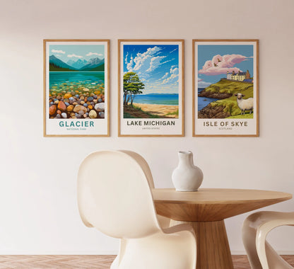 Lake Michigan Travel Poster