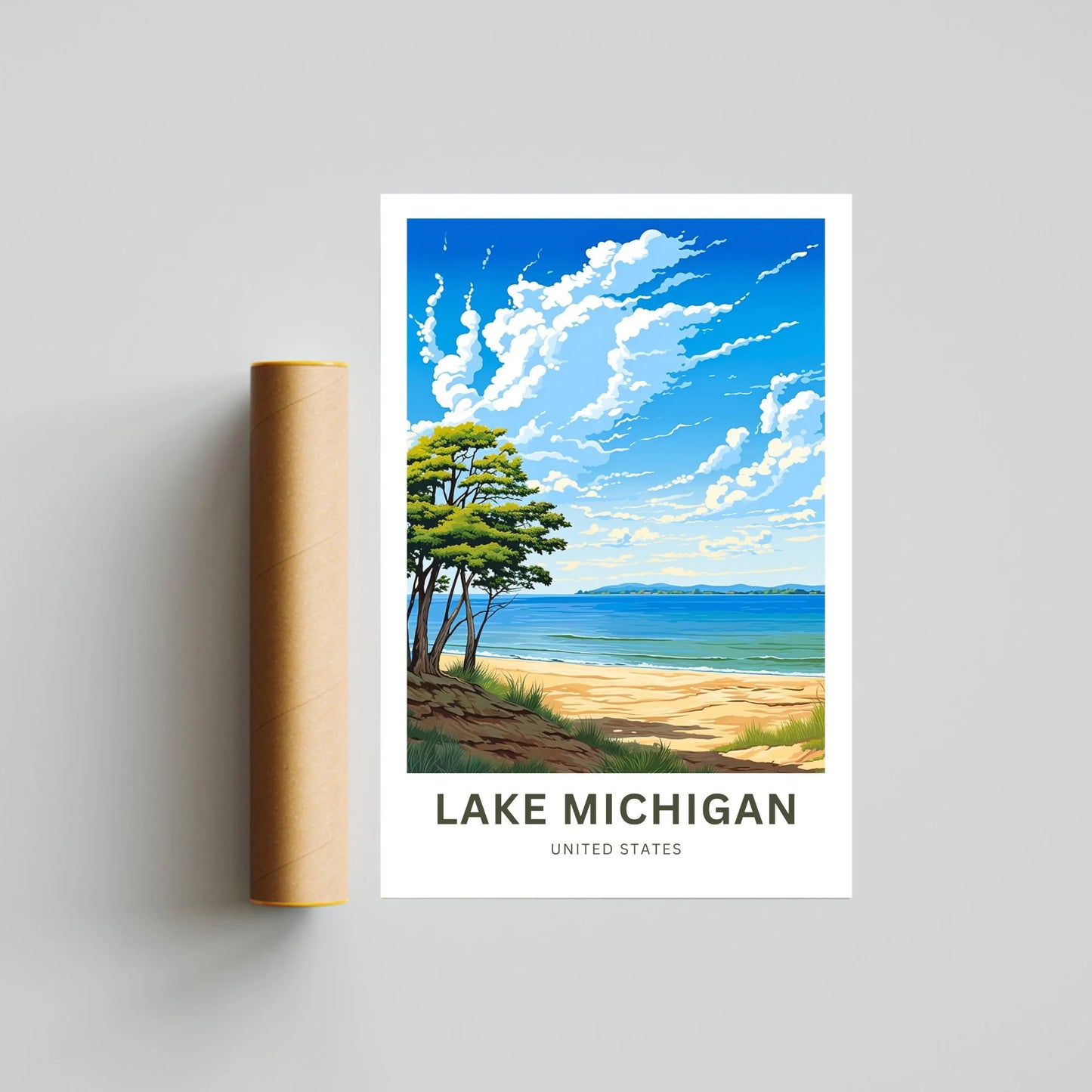 Lake Michigan Travel Poster