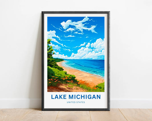 Lake Michigan Travel Poster