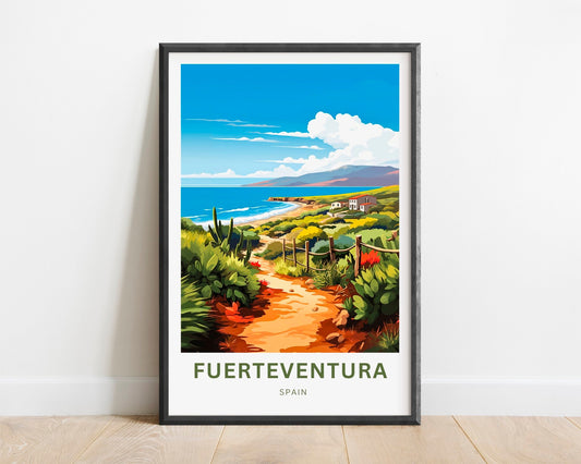 Fuerteventura Travel Print - Fuerteventura poster, Spain Wall Art, Framed present, Gift Spain Present - TravelTreasureCo