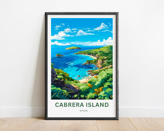 Cabrera Island Travel Print - Cabrera Island poster, Spain Wall Art, Framed present, Gift Spain Present - TravelTreasureCo