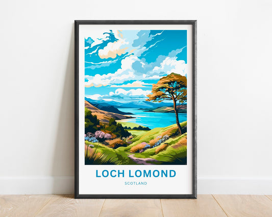 Loch Lomond Travel Print - Loch Lomond poster, Scotland Wall Art, Framed present, Gift Scotland Present - TravelTreasureCo