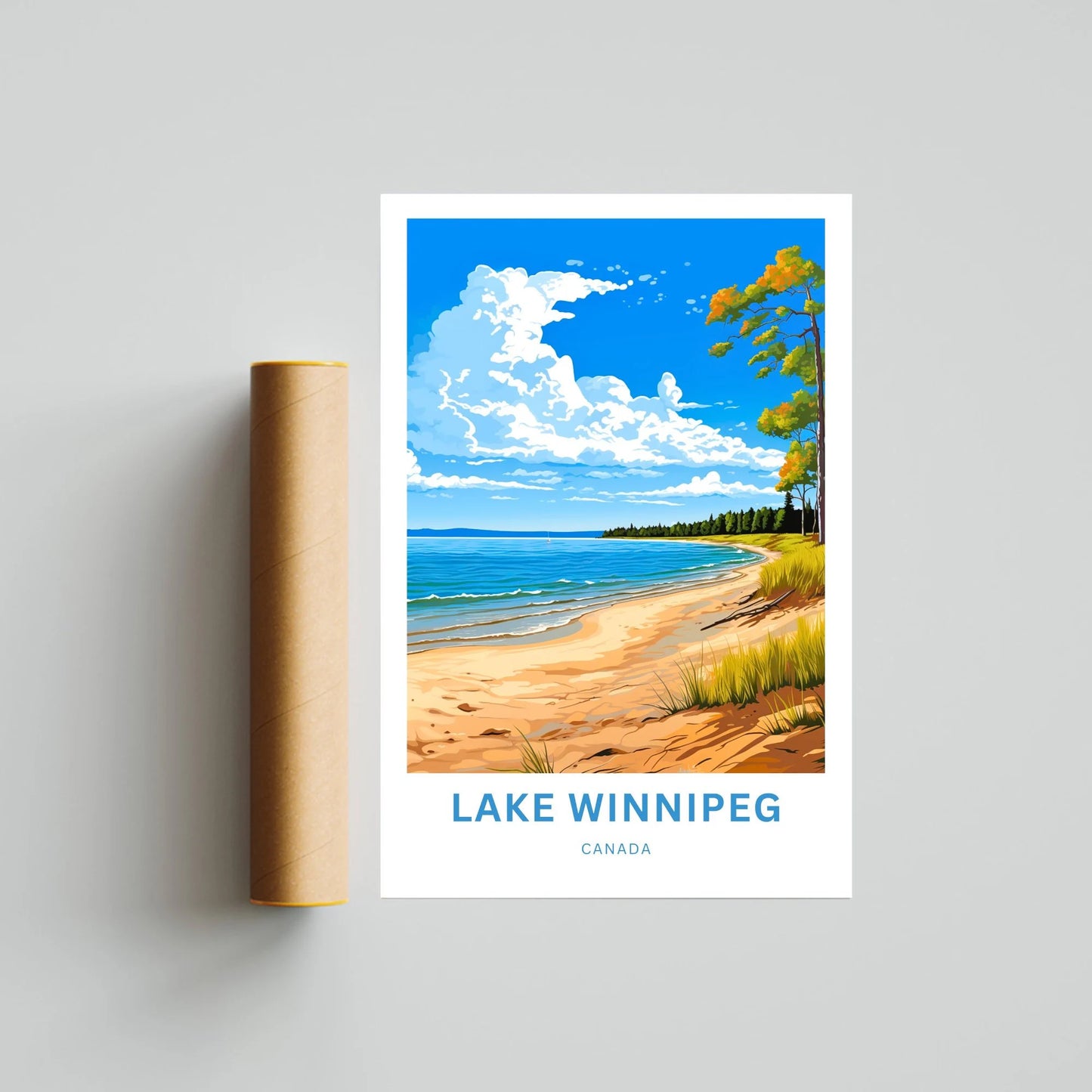 Lake Winnipeg Travel Poster