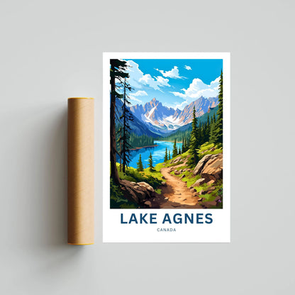 Lake Agnes Travel Poster