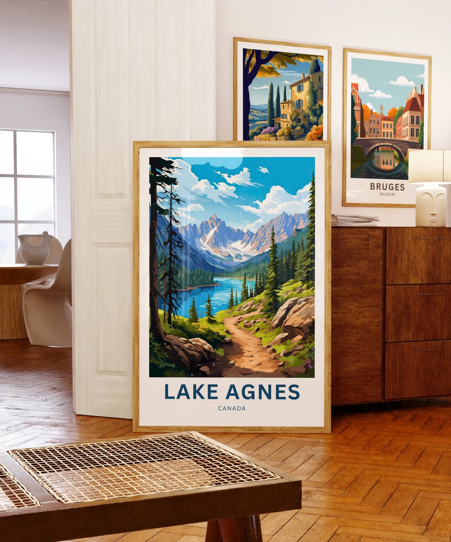 Lake Agnes Travel Poster