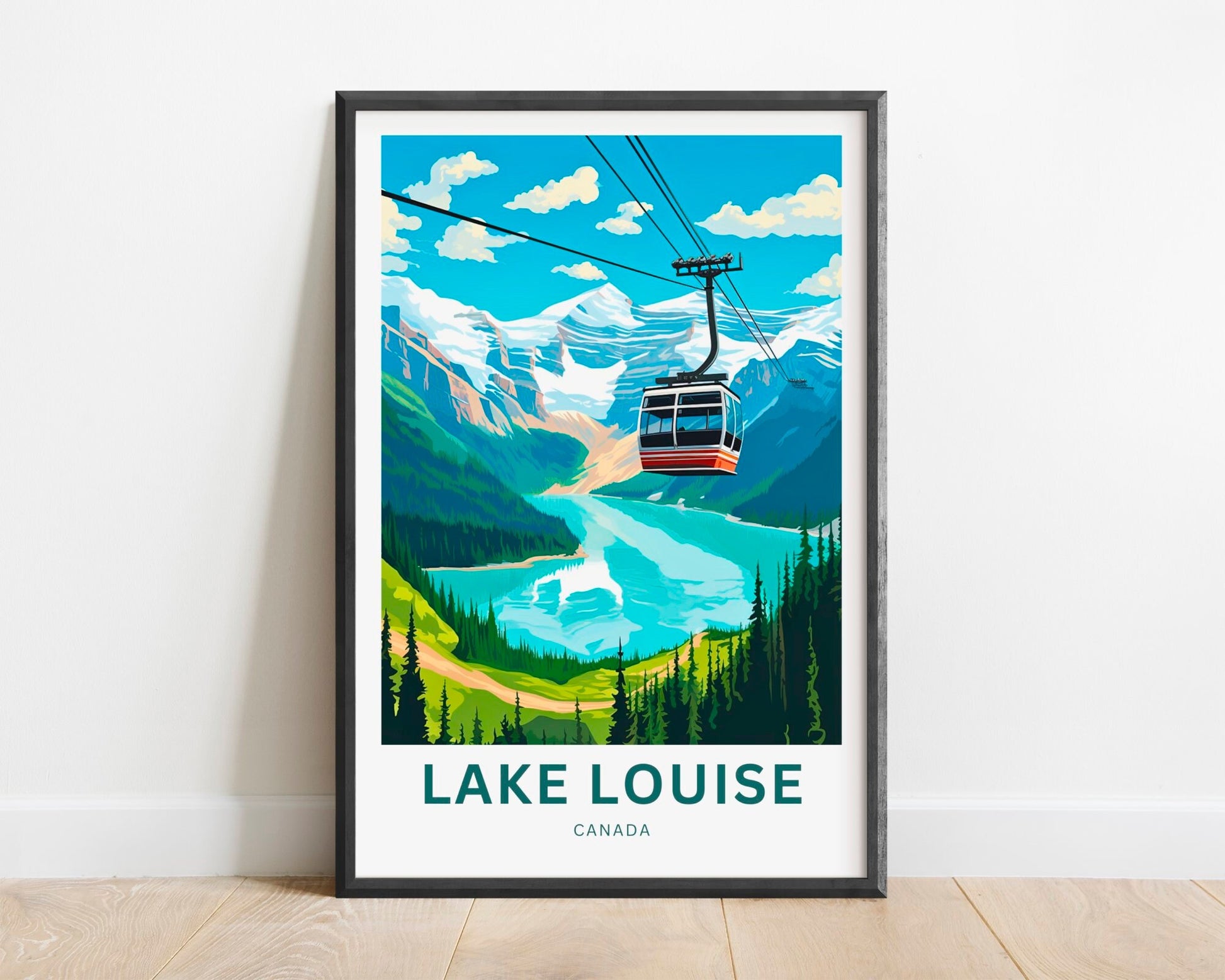 Lake Louise Travel Print - Lake Louise poster, Canada Wall Art, Framed present, Gift Canada Present - TravelTreasureCo